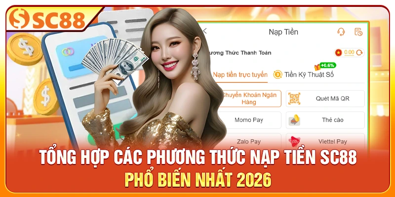 Tổng hợp các phương thức nạp tiền SC88 phổ biến nhất 2026